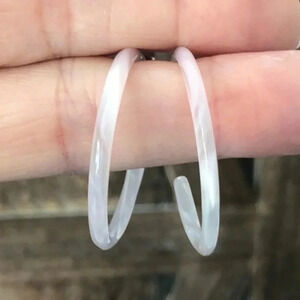 3 for $25/ Rose Pink Swirl Tortie Circle Hoop Acrylic Resin Earrings NWT